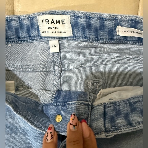 FRAME
Le Crop Mini Bootcut Braided-waist Jeans In Fountain - Picture 7 of 8